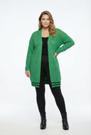 קרדיגן במידות גדולות שרוול ארוך ללא סגירה בחזית ארוך תחרה 302325