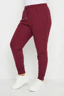 מכנסי ג׳וגר במידות גדולות גומי במותן גומי בשולי הקרסול עם שרוך עם כיסים שולי קרסול צר 303568