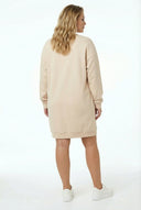 שמלה במידות גדולות צווארון עגול שרוול ארוך שתי כיסים סווטשירט שרונלו 304038