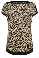 טישירט במידות גדולות דוגמת נמר פרטי עינית מתכת 304086