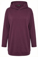 סווטשירט במידות גדולות עם קפוצ׳ון שרוול ארוך 304288