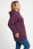 סווטשירט במידות גדולות עם קפוצ׳ון שרוול ארוך 304288