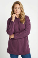 סווטשירט במידות גדולות עם קפוצ׳ון שרוול ארוך 304288