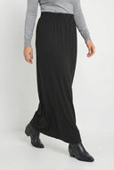 חצאית במידות גדולות גזרה ישרה ללא כיסים מותן אלסטית גזרה גמישה חצאית מקסי 351002