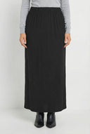 חצאית במידות גדולות גזרה ישרה ללא כיסים מותן אלסטית גזרה גמישה חצאית מקסי 351002