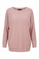 חולצה במידות גדולות עם צווארון עגול שרוולים ארוכים 615589