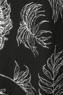 טישירט ארוכה במידות גדולות שרוול קצר צווארון עגול עם הדפס שסעים בצדדים 303780