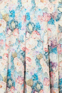 חולצה במידות גדולות בלי שרוולים צווארון V דוגמת פרחים חצאית מתרחבת 304188