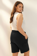 שורט קארגו ג׳וגר רחב במידות גדולות עם כיסים גומי במותן 144873