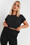 טייץ קצרה במידות גדולות בד במרקם גזרה 054967