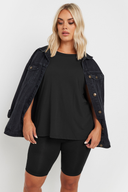 טייץ קצרה במידות גדולות בד במרקם גזרה 054967