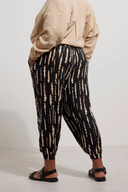 מכנסיים במידות גדולות גומי בשוליים לייקרה בד גמיש 145047