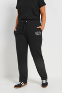 מכנסיים במידות גדולות גזרה ישרה גומי במותן שתי כיסים קדמיים עם הדפס 303902