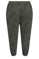 מכנס במידות גדולות מכפלת צרה מעל הקרסול גזרה קצרה עם הדפס עם כיסים 302447