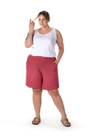 שורט במידות גדולות עם כיסים גומי במותן 216186