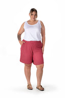 שורט במידות גדולות עם כיסים גומי במותן 216186